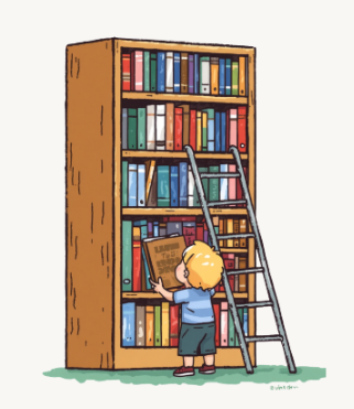 Ilustrasi Konsep Rak Buku